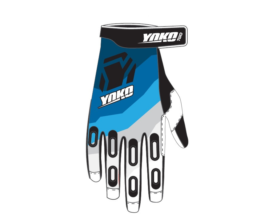 MX gloves YOKO TWO black/white/blue XL (10)