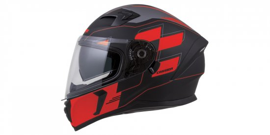 Full face helmet CASSIDA INTEGRAL 3.0 ROXOR red matt/ white/ black/ grey XS