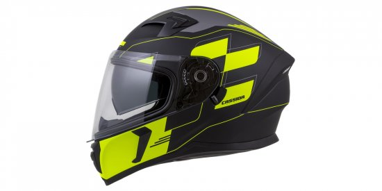 Full face helmet CASSIDA INTEGRAL 3.0 ROXOR yellow fluo matt/ white/ black/ grey XS