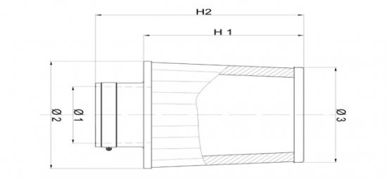 Conical air filter BMC FBSA65-150 Polyurethane Top