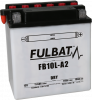 Konventionelle Motorradbatterie (mit Säurepackung) FULBAT FB10L-A2  (YB10L-A2) Acid pack included