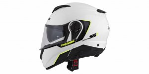 Full face helmet CASSIDA COMPRESS 2.0 REFRACTION white / black / yellow fluo 2XL
