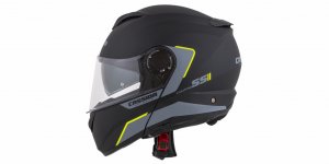 Full face helmet CASSIDA COMPRESS 2.0 REFRACTION matt black / grey / yellow fluo S