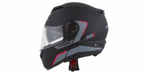 Full face helmet CASSIDA COMPRESS 2.0 REFRACTION matt black / grey / red 2XL