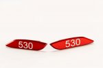 Base caps for OEM rear mirrors PUIG 7511R rot Paar